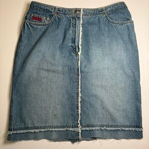 Vintage Ralph Lauren Light Blue Denim Pencil Skirt
